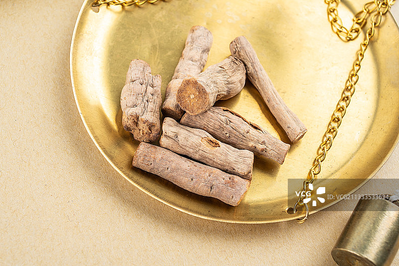 中药材炒牛膝图片素材