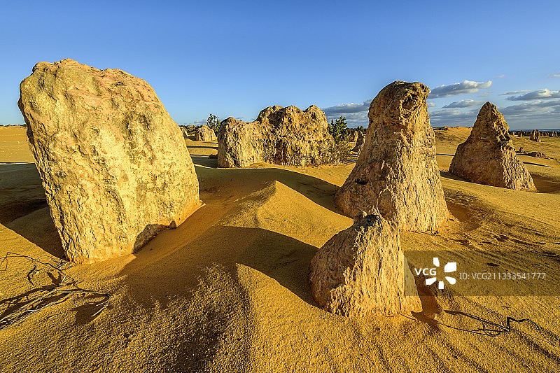 西澳大利亚南邦国家公园石灰岩柱图片素材