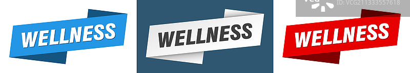 健康横幅健康丝带标签标志套装图片素材