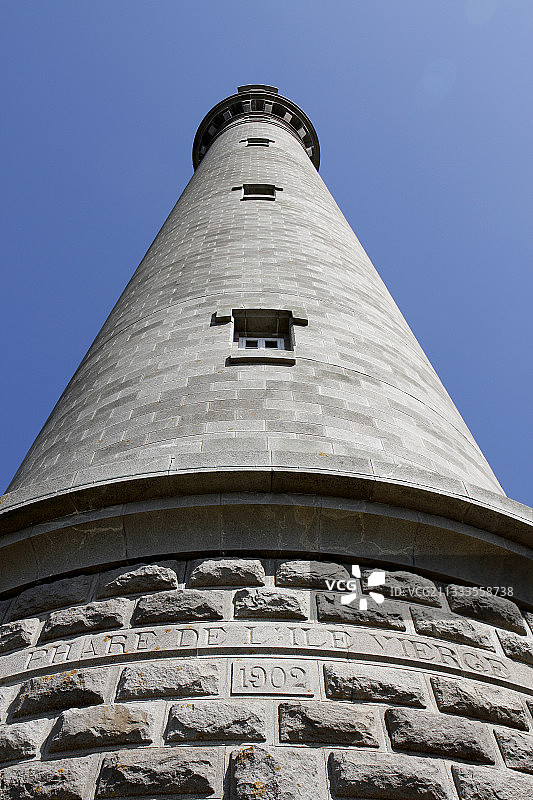 法国布列塔尼利利亚群岛维尔日岛灯塔，世界最高灯塔之一图片素材