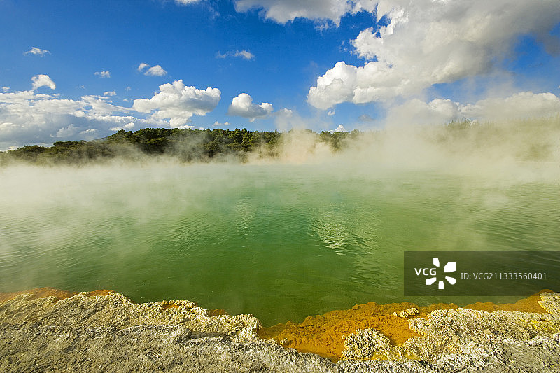 新西兰北岛陶波火山区怀奥塔普地热点图片素材