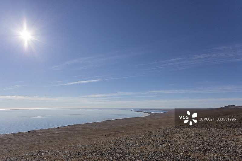 俄罗斯楚科奇的弗兰格尔岛沿海景观图片素材