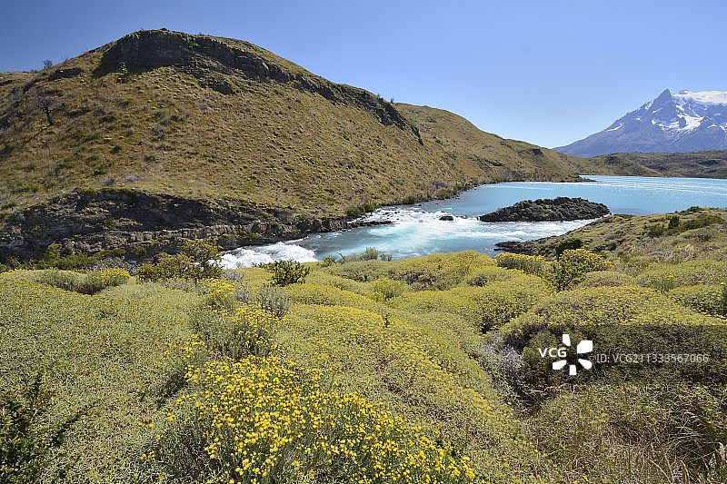 智利，麦哲伦与智利南极大区百内国家公园萨尔托奇科瀑布图片素材