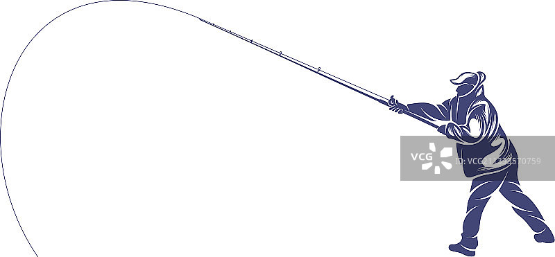 钓鱼者创意logo设计图片素材