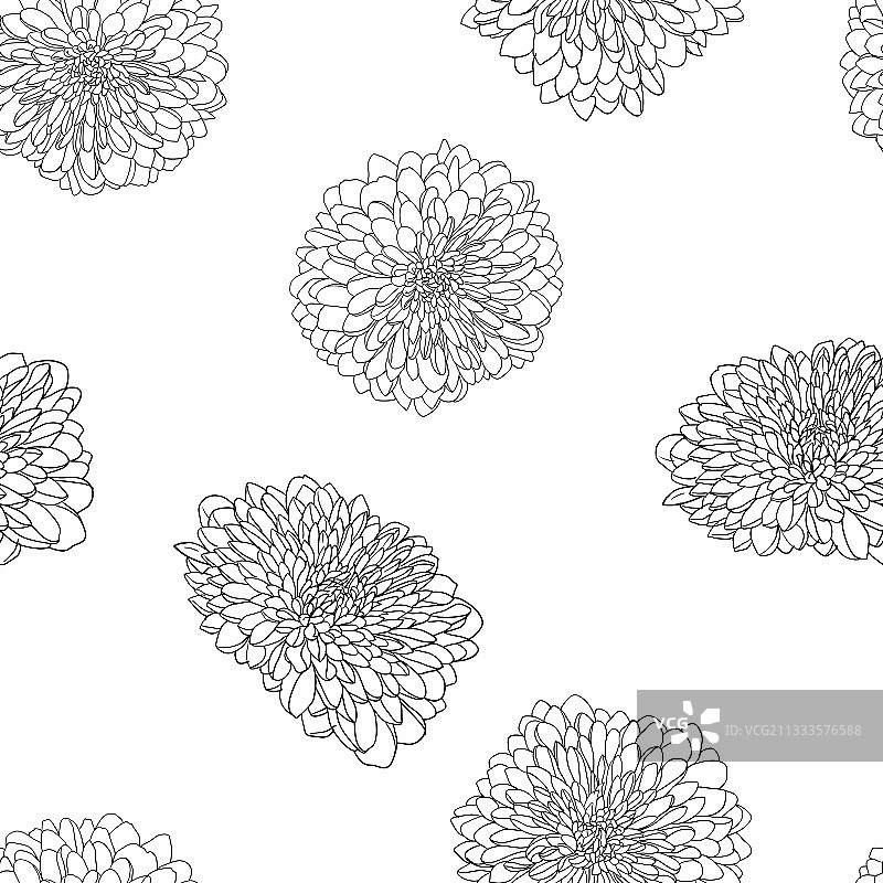 花卉速写无缝背景图片素材