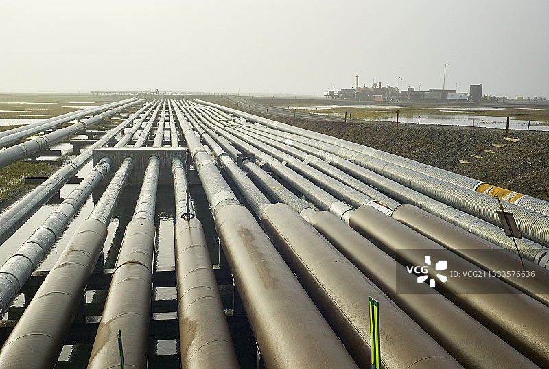 道尔顿公路：从费尔班克斯到普拉德霍湾，跨阿拉斯加管道系统，美国阿拉斯加州图片素材