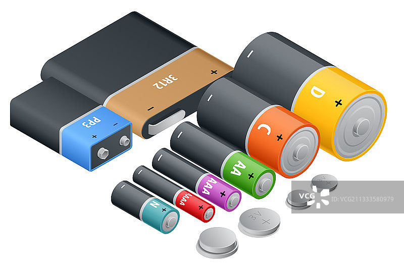 2.5D碱性电池蓄电池图片素材