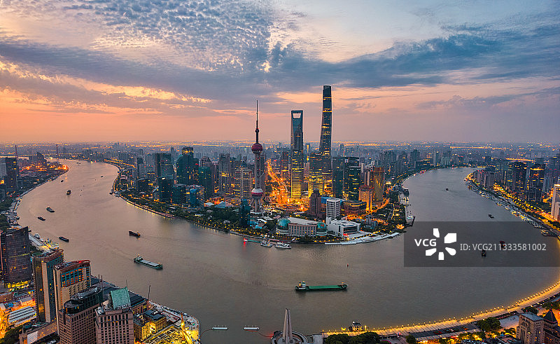 上海外滩日出图片素材