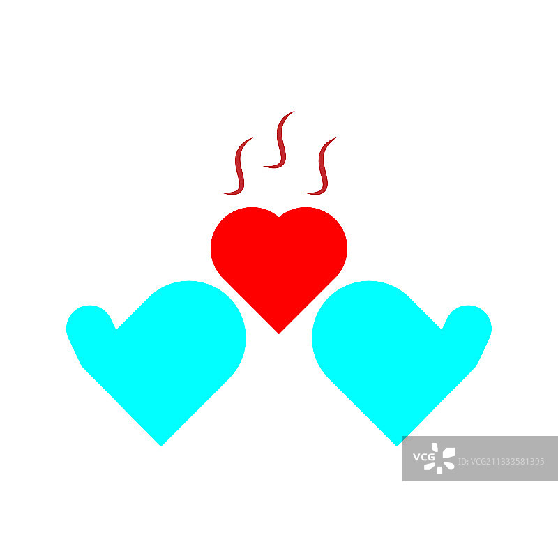 厨房手套和热心标志EPS 10图片素材