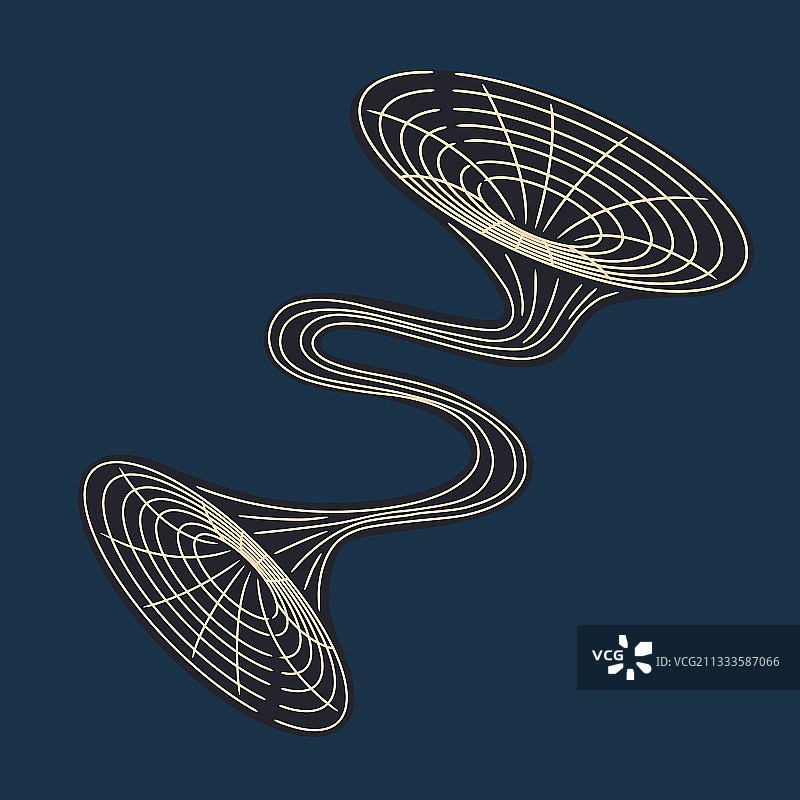 带白色隔离线的黑色虫洞图片素材