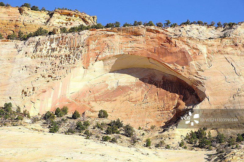 美国犹他州锡安国家公园的拱门图片素材