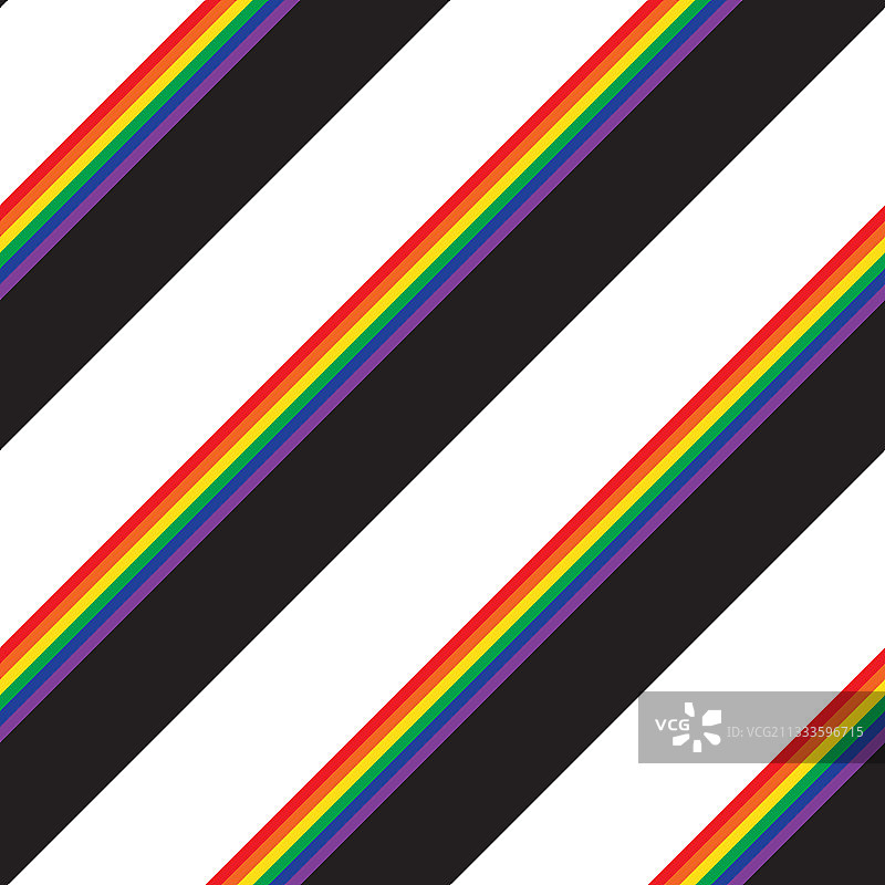 彩虹条纹无缝图案背景中图片素材