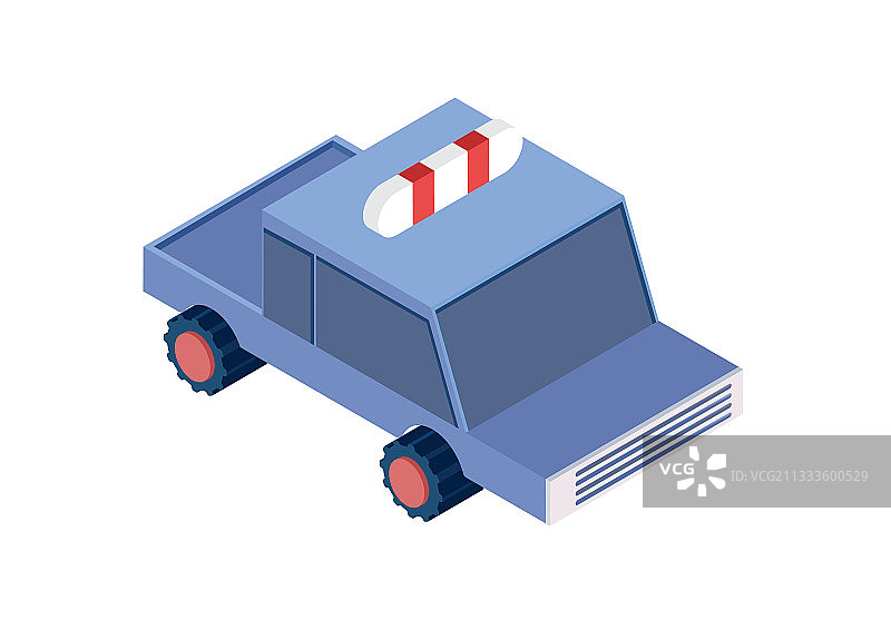 车2.5D矢量插画图片素材