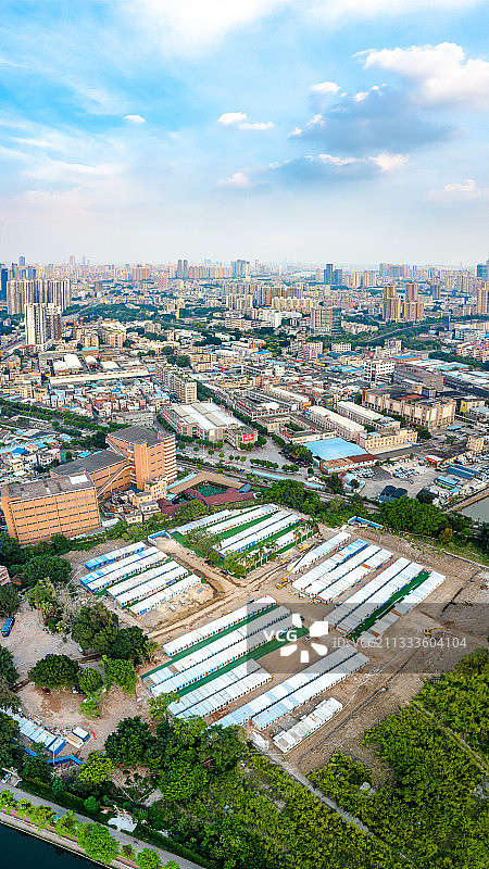 中国广东省广州市荔湾区芳村简易板房图片素材