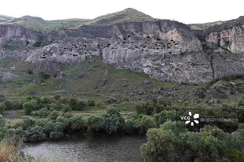 格鲁吉亚的瓦尔齐亚穴居城市图片素材
