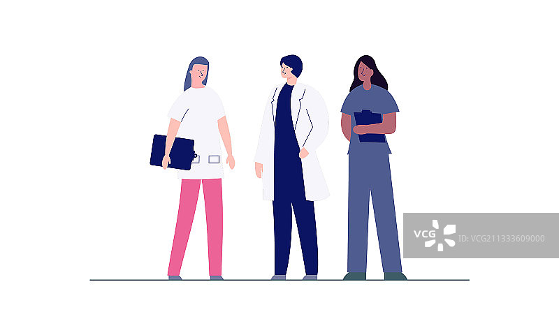 健康专业团队概念插画图片素材