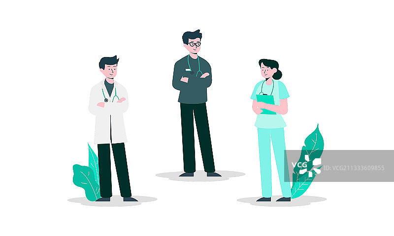 健康专业团队概念插画图片素材