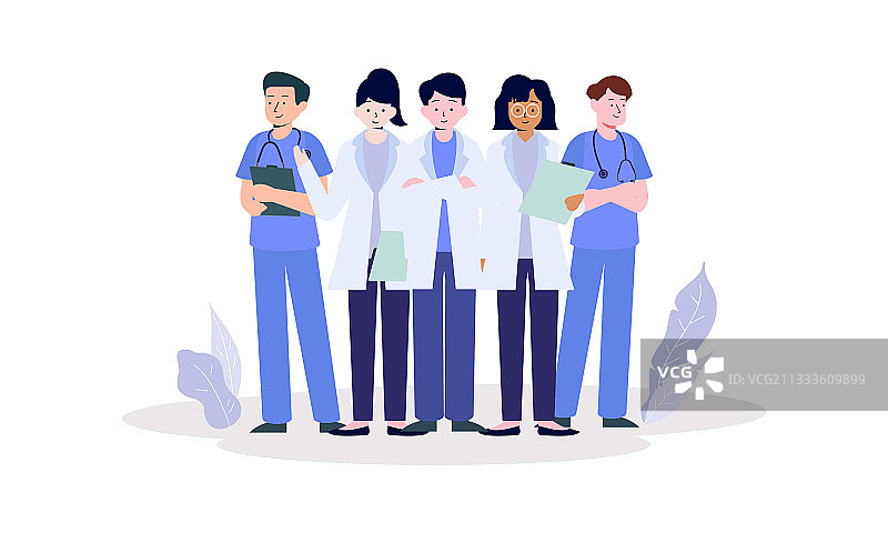 健康专业团队概念插画图片素材