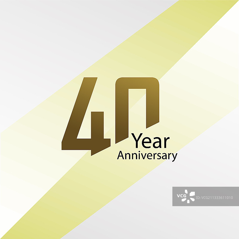 40周年金色优雅模板设计图片素材