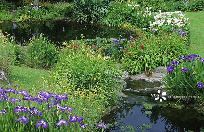 南特博若瓦尔花园水景图片素材