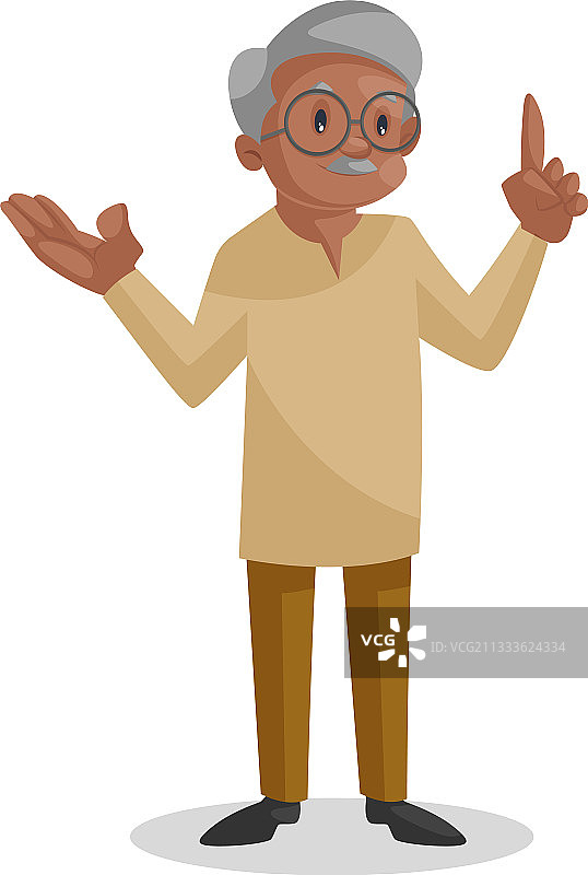 卡通老人图片素材