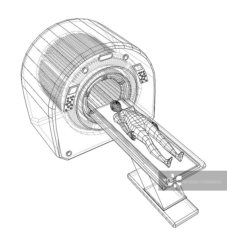 接受CT或MRI扫描的女病人图片素材