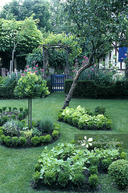 诺曼底法国美丽季节的花园图片素材