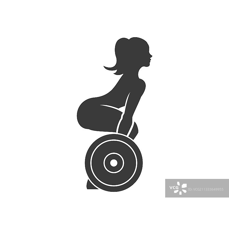 举重女子标志剪影图片素材
