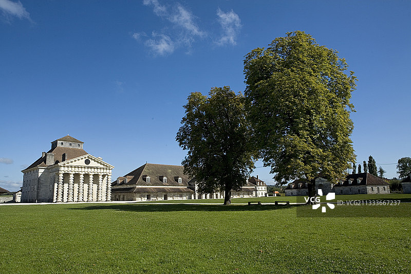 法国杜布省阿尔克-塞南皇家盐场图片素材