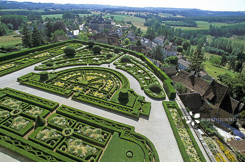 多尔多涅奥特福城堡花园图片素材