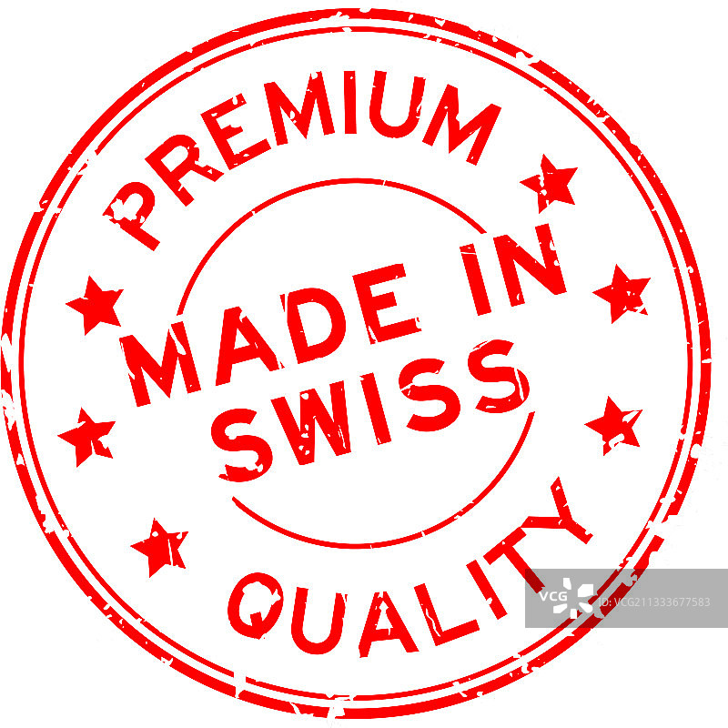 瑞士制造优质红色圆章图片素材