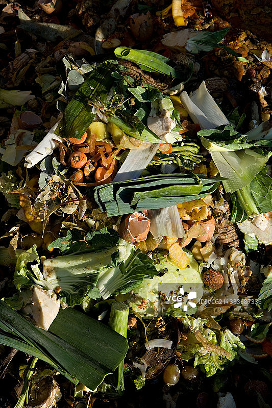 堆肥堆上的蔬菜残渣图片素材