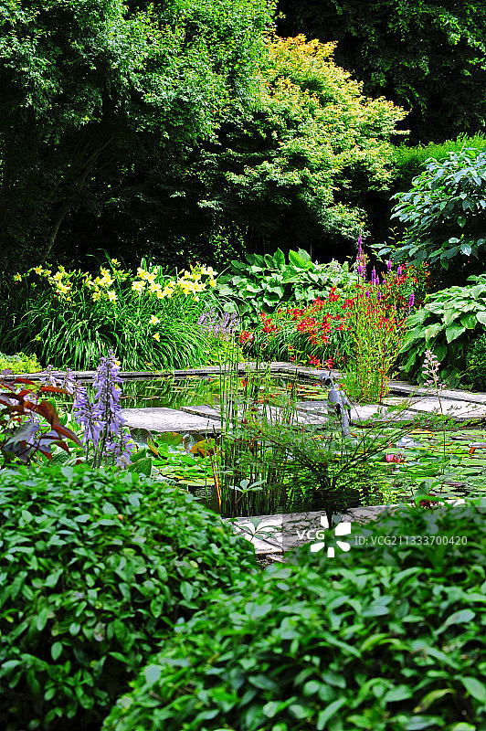 花园水池图片素材