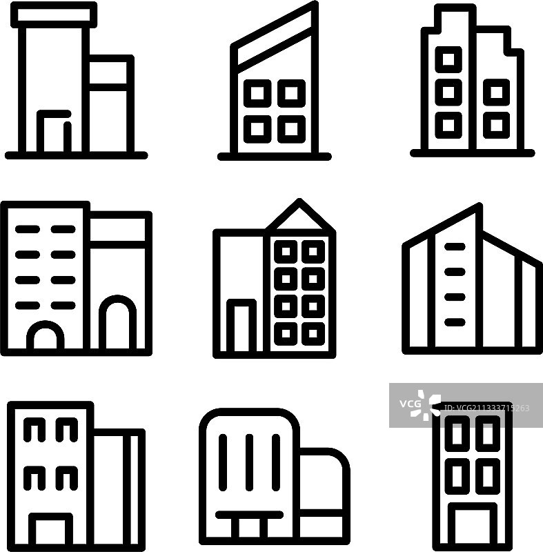 建筑图标或标志独立符号图片素材