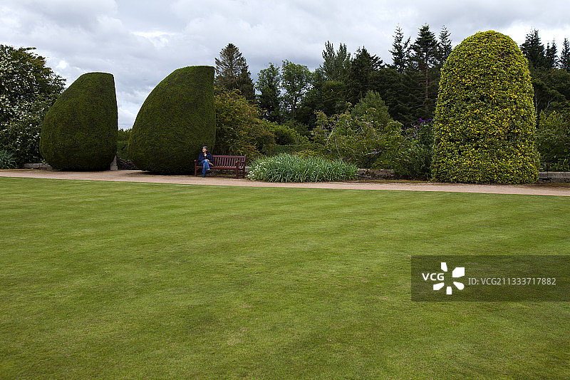 苏格兰高地尤伊克拉斯城堡花园图片素材