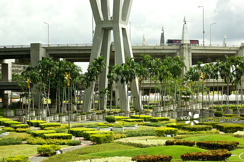 泰国素万那普机场花园景色图片素材