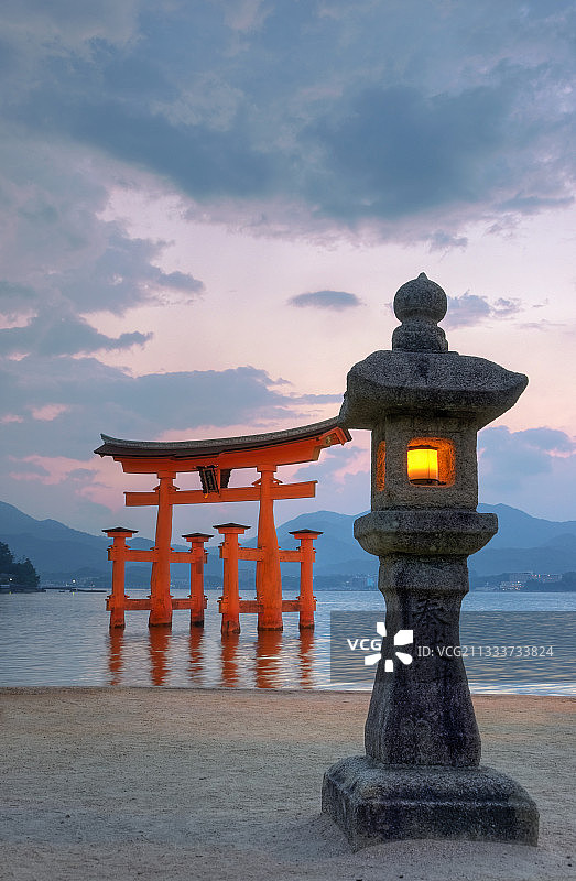 日本宫岛的严岛神社鸟居图片素材