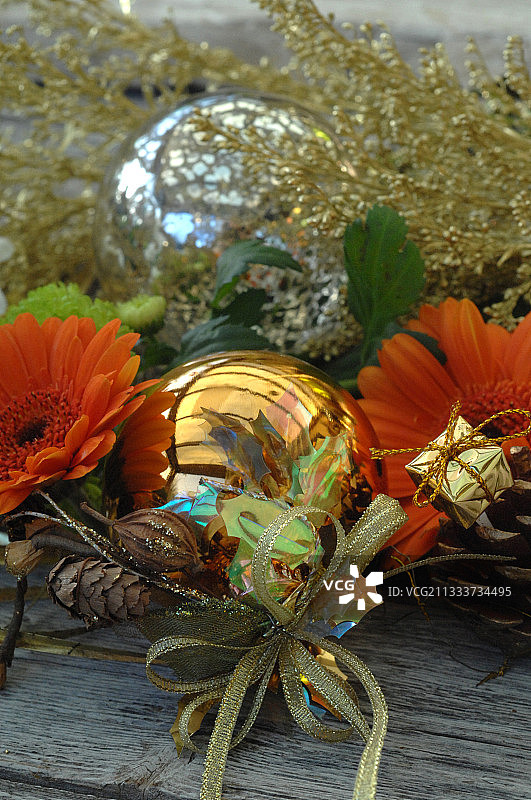 鲜花圣诞装饰图片素材