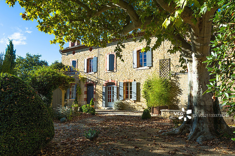 卡庞特拉的普罗旺斯农舍，法国图片素材