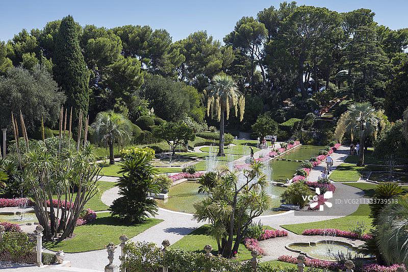埃夫鲁西·德·罗斯柴尔德花园 - 法国里维埃拉图片素材