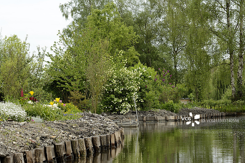 亚眠法国的漂浮花园图片素材