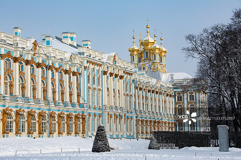 冬季叶卡捷琳娜宫图片素材
