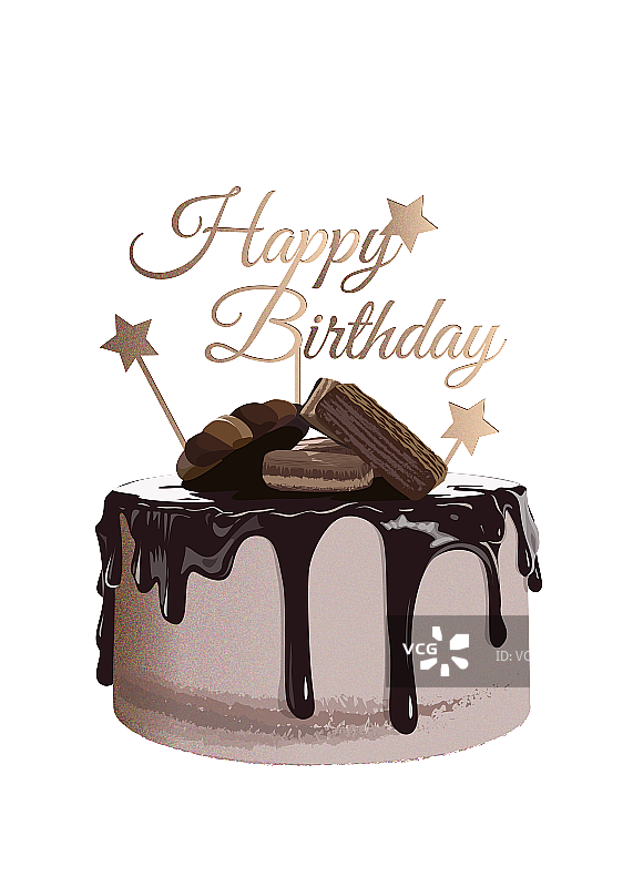 巧克力滴落蛋糕生日庆祝图片素材