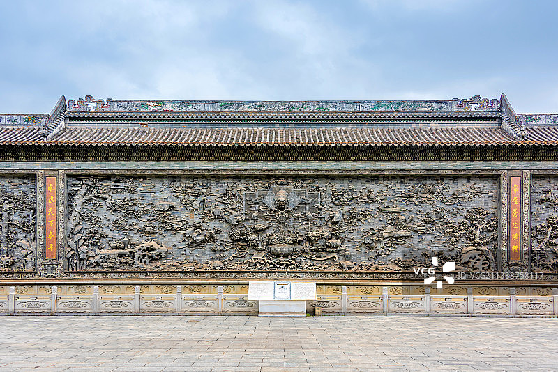 中国广东东莞粤晖园百蝠晖春壁照图片素材