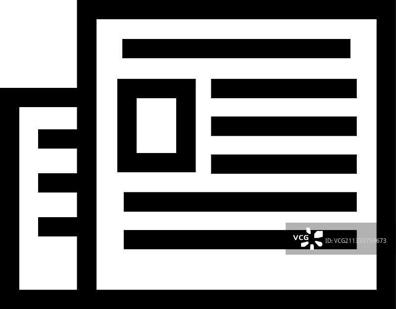 报纸图标或标志图片素材