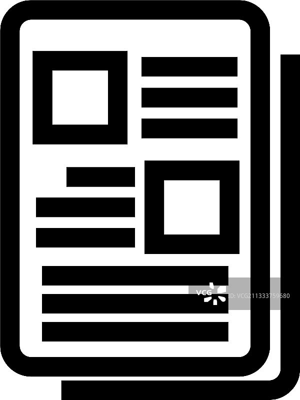 报纸图标或标志图片素材