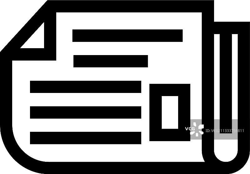 报纸图标或标志图片素材