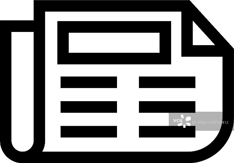 报纸图标或标志图片素材