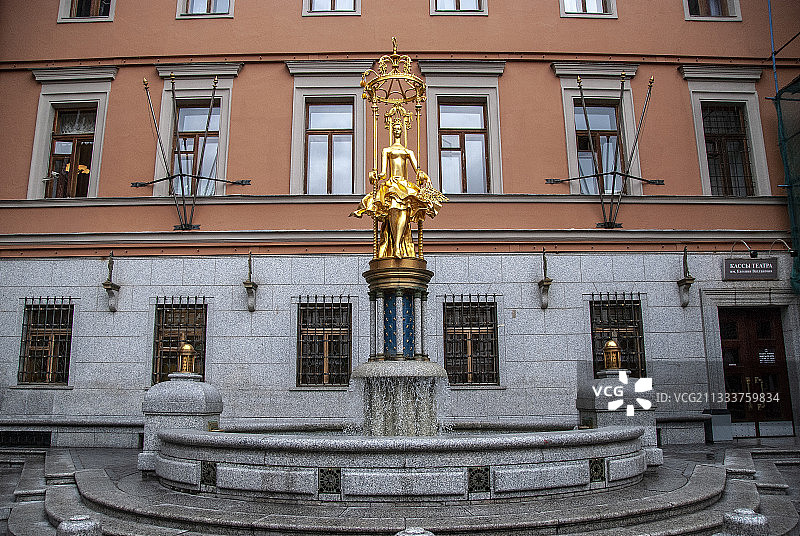 俄罗斯，莫斯科，阿尔巴特大街，雕像图片素材