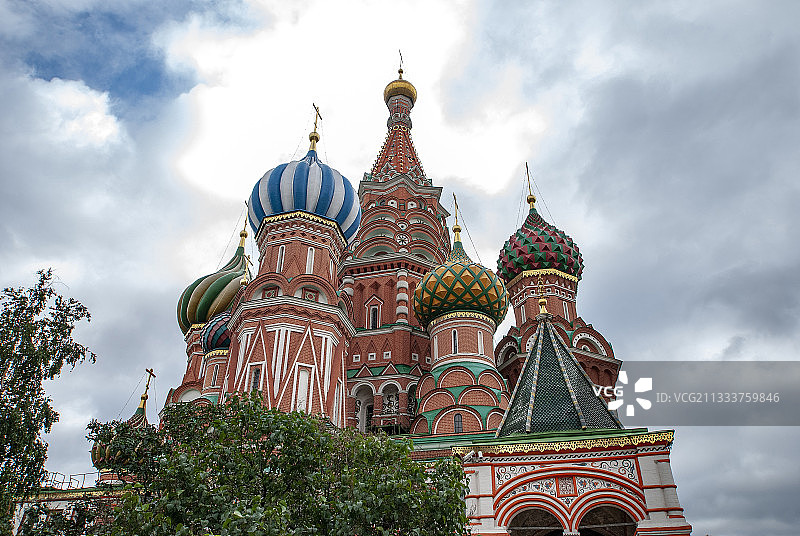 俄罗斯，莫斯科，红场，瓦西里大教堂图片素材